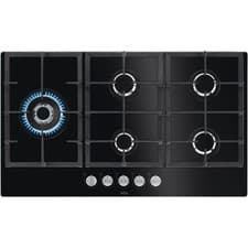 Image of AEG HKB95820NB Built In 86cm 5 Burners Black Gas Hob