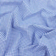 Image of Gingham Checked Cotton Lightweight Oeko-Tex Shirt Dressmaking Men Women Fabric