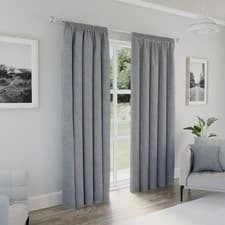 Image of 100% BLACKOUT THERMAL CURTAINS DALLAS 3" PENCIL PLEAT TAPE TOP PAIR READY MADE