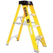 Image of NEW! Heavy Duty Electricians Fibreglass Step Ladder 4 Tread EN131 Trade New