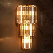 Image of Modern K9 Crystal Wall Lamp Nordic Minimalist Living Room Light Bedroom Lighting