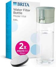 Image of Brita Fill And Go Light Green Vital Water Filter Bottle with 2 Microdisc 600ml