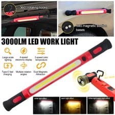 Image of 3000LM High Brighter Work Light with Hooks Magnetic Underhood Lamp Rechargeable