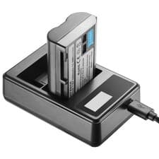 Image of USB Dual Battery Charger with LED Display for Nikon EN-EL15 Battery