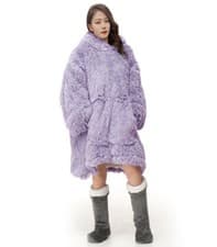 Image of Oversized HOODIE HOODED Blanket Plush SHERPA TEDDY Fleece Sweatshirt With Pocket