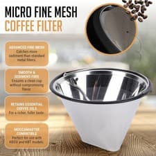 Image of Stainless Steel Filter For Moccamaster KBGV KBT Series Coffee Maker Metal