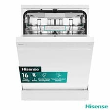 Image of Hisense HS673A90WUK 16 Place Settings Dishwasher A Rated in White
