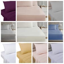 Image of PERCALE POLYCOTTON EXTRA DEEP FITTED SHEET 38 cm DROP - Single - Double - King