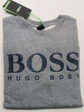 Image of Hugo Boss Men's Crew neck long sleeve Sweatshirt Pullover Fill rubber Chest Logo