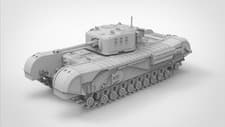 Image of 3DPrinting 1/72 US A.22F Churchill "Crocodile" Flamethrower Tank model Unpainted