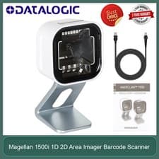 Image of Datalogic Magellan 1500i Compact 1D 2D Barcode Scanner USB Code Reader w/ stand