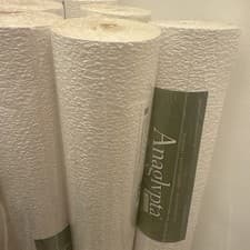Image of Anaglypta Precision Embossed Lace Bark White Textured Paintable Wallpaper