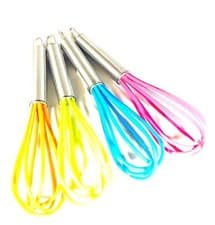 Image of 1 x Chef Aid Mini Balloon Whisk Stainless Steel With Silicone Head -v. Colours 
