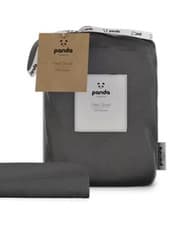 Image of Panda 100% Bamboo Urban Grey Fitted Sheet in Single size 90 x 190 x 32 cm