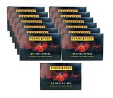 Image of Fire Lighters X 144 FlameFast 6X24 Packs Long Burning Firelighter Bulk Hotspot