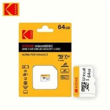 Image of KODAK Ultra Performance MicroSDXC UHS-U3 V30 A1 Memory Card 64GB UK SELLER