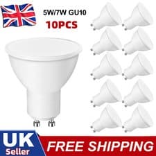 Image of 10X LED GU10 Light Bulbs 5W 7W Warm Cool Day White Spotlight Eneygy Saving 120°