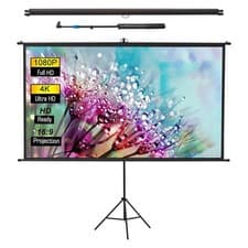 Image of 40" 60" Projector Screen with Stand Portable Projection Screen 16:9 Home Cinema