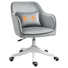 Image of Vinsetto Office Chair with Electric Vibration Massage Lumbar Pillow, Grey