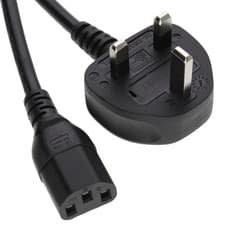 Image of Power Cord UK Plug to IEC Cable (PC Mains Kettle Lead) C13 1m/2m/3m/5m/10m Lot