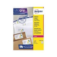 Image of Avery Ultragrip Laser Address Labels QuickPEEL 63.5x38.1mm 21 Per Sheet Wht