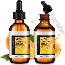 Image of 2pcs Vitamin C Serum 60ml – 20% Vit C Face Serum with Hyaluronic Acid Anti Aging