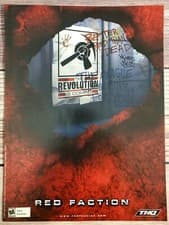 Image of Red Faction Playstation 2 PS2 2001 Game Vintage Promo Ad Art Print Poster