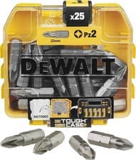 Image of Dewalt 25 X PZ2 Impact Torsion Screwdriver Bits FLEXTORQ Tough Carry Case Pozi