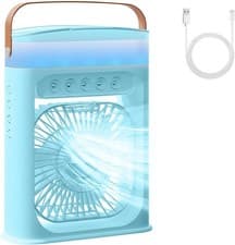 Image of Portable Air Conditioner Fan USB Mini Air Cooler Humidifier 4-in-1 Quiet