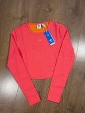 Image of 💥 adidas Originals ribbed cropped top - Orange - UK 12 - FREE SHIPPING ✅