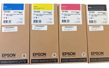 Image of 4X Original Ink Epson SureColor SC T3400 T3405 T4500 / T41R2 T41R3 T41R4 T41R5