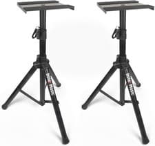 Image of Hola! Music Speaker Stand Floor Pair - 2 Studio Tripod Monitor Stands w/Non Slip