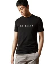 Image of Ted Baker Mens Broni Short Sleeve T Shirt in Black Size 3 - UK Size 38 - Medium