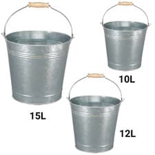 Image of Galvanised Metal Bucket Handle Large Small Plant Pot Coal Planter Strong Steel