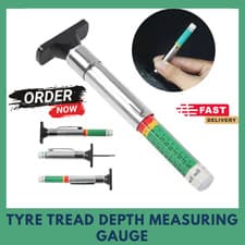 Image of MANUAL TYRE TREAD DEPTH MEASURING GAUGE TOOL FOR CAR VAN TRUCK MOTORCYCLE
