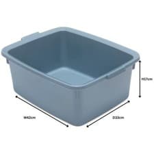 Image of Addis Extra Large Washing Up Bowl 12 Litre Rectangular Belfast Butler - Air Blue