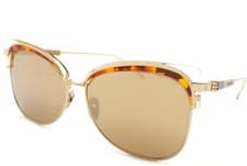 Image of Calvin Klein Sunglasses Shiny Gold/ Brown Havana with Gold Mirror CK19701S 743