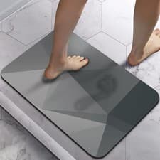 Image of Super Absorbent Floor Mat Soft Quick-Drying Non-Slip Diatom Mud Bath Floor Mat