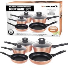 Image of COOKWARE SET SAUCEPAN FRYING PAN POT STAINLESS STEEL NON STICK GLASS CERAMIC NEW