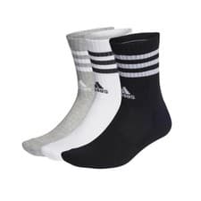 Image of Adidas Crew Socks Cushion Athletic Small UK 4.5-5.5 EU 37-39 3 Pack