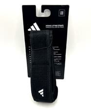 Image of Adidas Black Lifting Straps One Size Fits All Weightlifting Grip Wrist Wraps