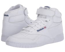 Image of Reebok Z2358* Mens White Leather Ex-O Fit Hi High Top Sneakers Size 8.5 M