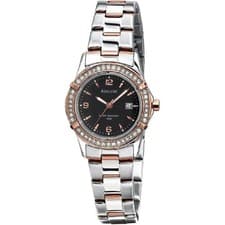 Image of Accurist Classic Black Dial Stainless Steel Bracelet Ladies Watch LB1546B