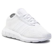 Image of KIDS uk size 2 - adidas originals swift run COMFY trainers all plain white