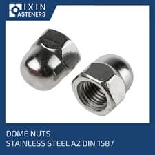 Image of DOME NUTS HEX DOMED NUTS STAINLESS STEEL DIN 1587 M3 M4 M5 M6 M8 M10 M12