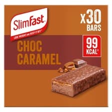 Image of SlimFast Snack Bar, Low Calorie Snack, Choc Caramel 1 count (Pack of 30)