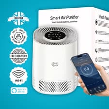 Image of Smart Air Purifier HEPA Filter Timer Sleep Mode Quality Monitor works with Alexa
