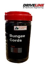 Image of X16 Elasticated Bungee Cords 12" 18" 24" & 30" x4pcs each length Black