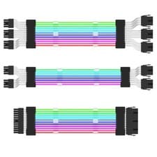 Image of ARGB Power Supply Extension Cable RGB Flow ATX 24Pin GPU Dual Triple 8Pin