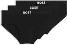 Image of Hugo Boss 3 Pack Pants Mens Black Cotton Stretch Briefs Size M L XL XXL